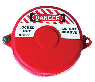 Brady Red Injection Molded Polypropylene Small Gate Valve Lockout With 3/8" Shackle-eSafety Supplies, Inc