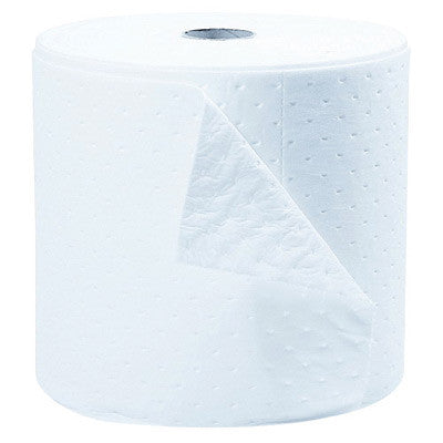 Brady 15" X 150' SPC SXT Top Layer Blue And Bottom Layer White 3-Ply Meltblown Polypropylene Perforated Double Sided Heavy Weight Sorbent Roll, Covers Wide Area Perforated Every 18"-eSafety Supplies, Inc