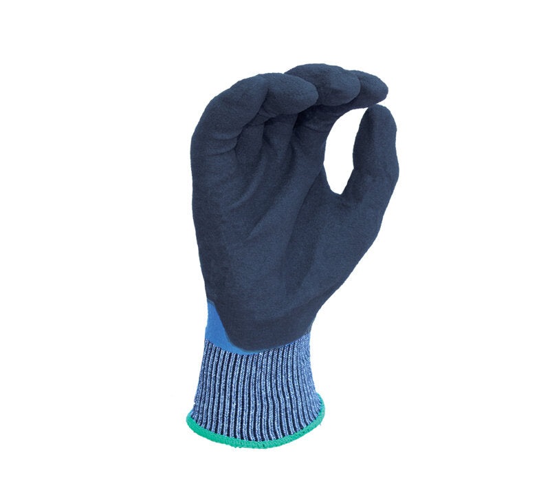 (BT2013NF) 13G HDPE A4 (Wire-Core Steel) Double dipped sand foam nitrile palm fully coated gloves