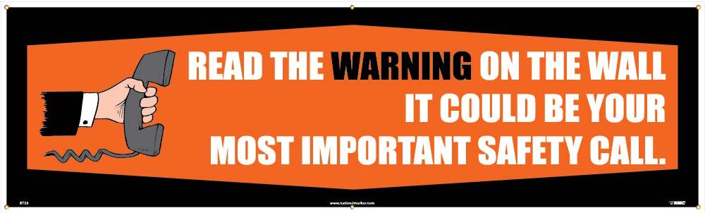 Read The Warning On The Wall Banner-eSafety Supplies, Inc