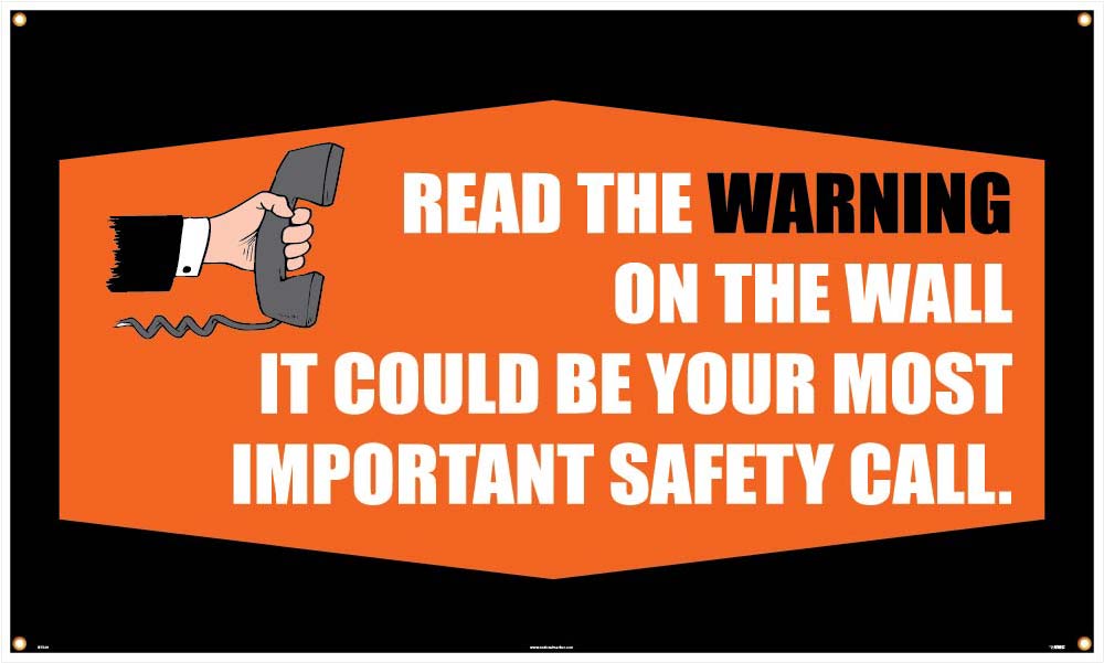 Read The Warning On The Wall Banner-eSafety Supplies, Inc