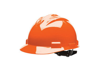 Bullard Orange Class E or G Type I Standard S61 HDPE Cap Style Hard Hat With 4-Point Flex-Gear Pinlock Suspension, Accessory Slots, Chin Strap Attachment And Absorbent Polyester Brow Pad