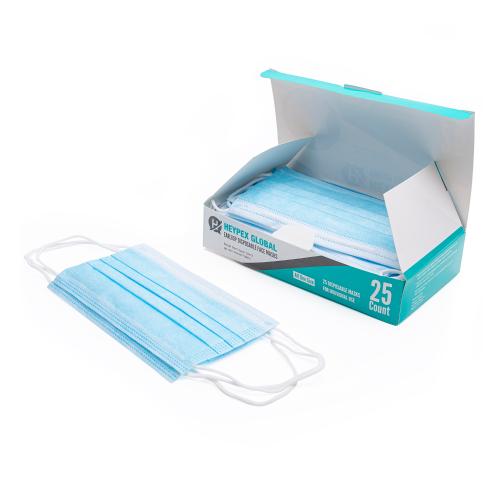 Heypex Global Disposable 25 Masks (Blue Color)-eSafety Supplies, Inc