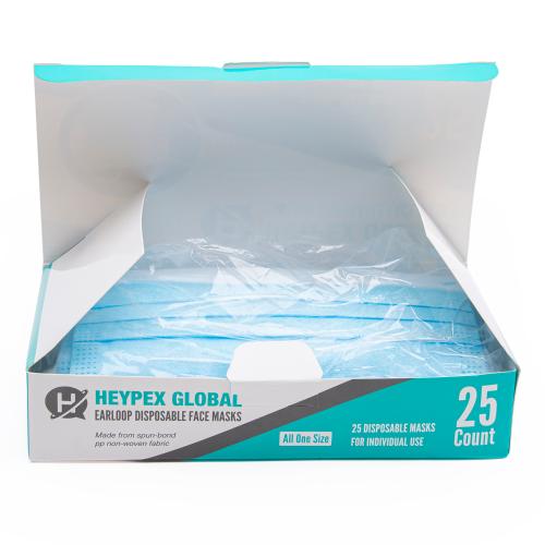 Heypex Global Disposable 25 Masks (Blue Color)-eSafety Supplies, Inc