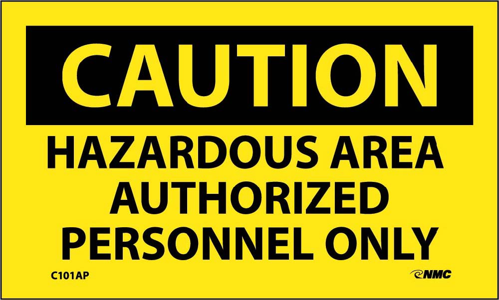 Caution Hazardous Area Label - 5 Pack-eSafety Supplies, Inc