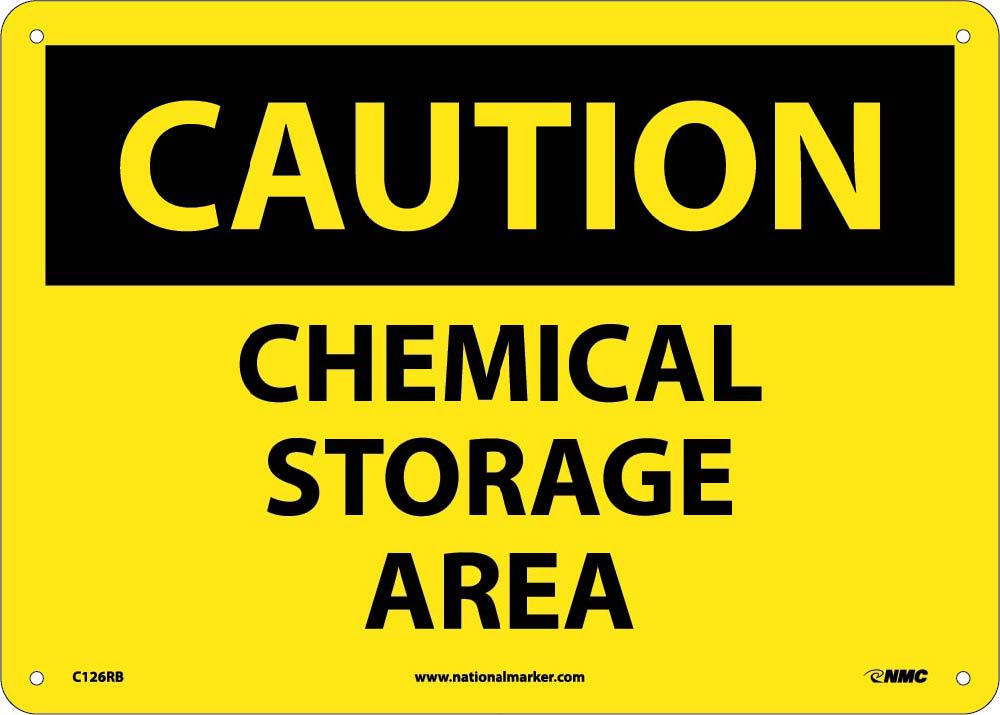 Caution Chemical Storage Area Sign-eSafety Supplies, Inc