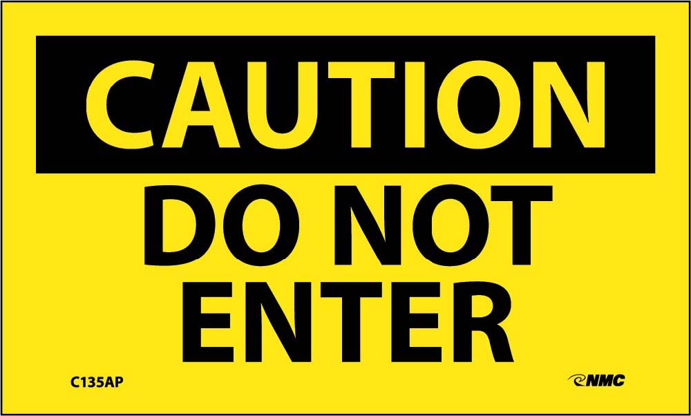 Caution Do Not Enter Label - 5 Pack-eSafety Supplies, Inc