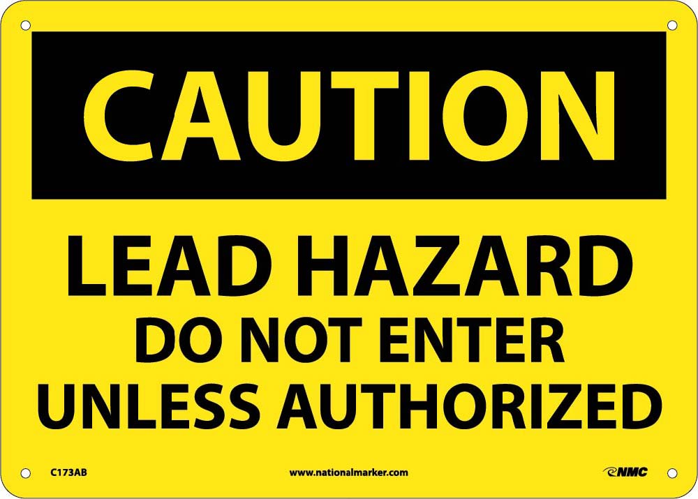 Caution Lead Hazard Do Not Enter Sign-eSafety Supplies, Inc