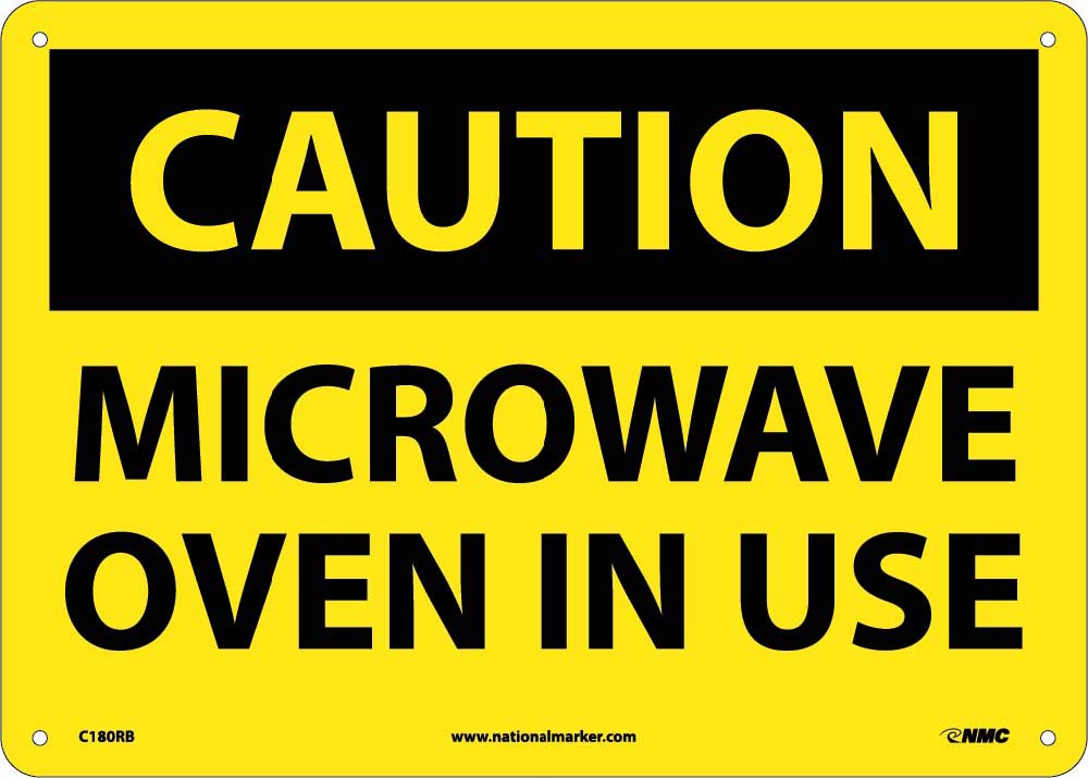 Caution Microwave Oven In Use Sign-eSafety Supplies, Inc