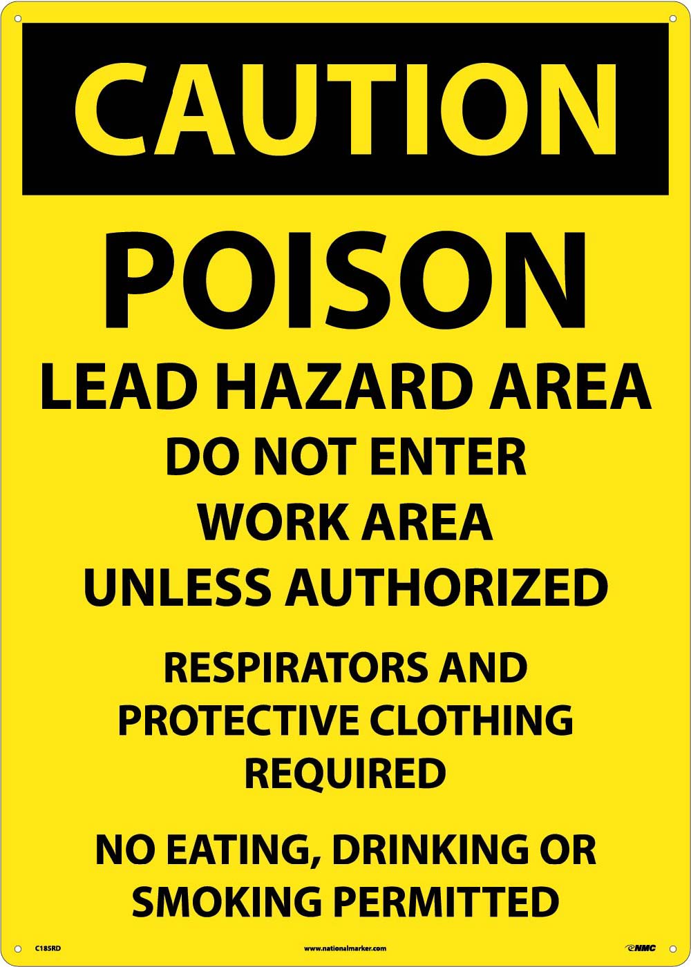 Poison Lead Hazard Area Do Not Enter Wor Sign-eSafety Supplies, Inc
