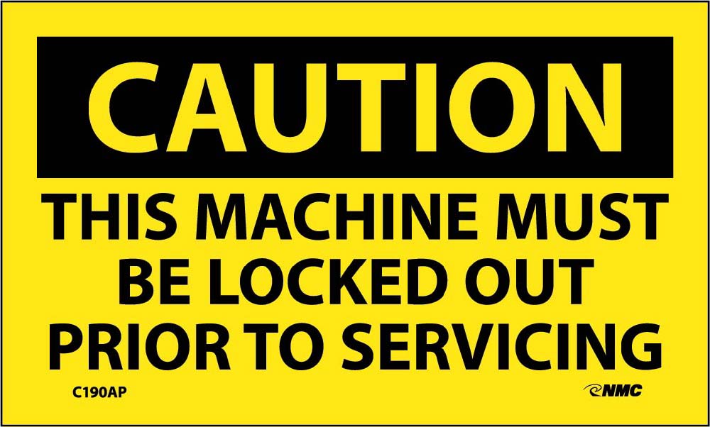 Caution This Machine Must Be Locked Out Label - 5 Pack-eSafety Supplies, Inc
