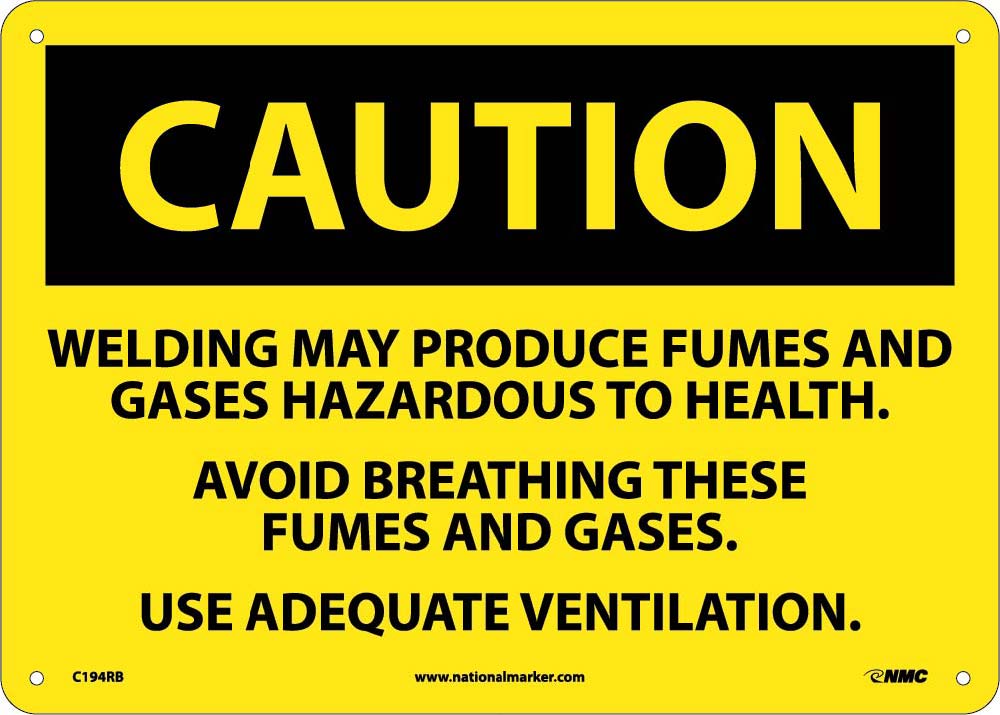 Caution Welding Fumes Hazardous Sign-eSafety Supplies, Inc