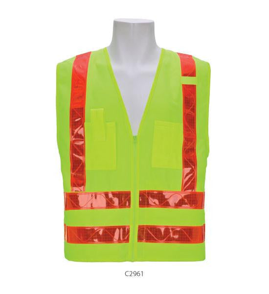 3A Safety Class 2 Cargo Vest With Red Lime-eSafety Supplies, Inc