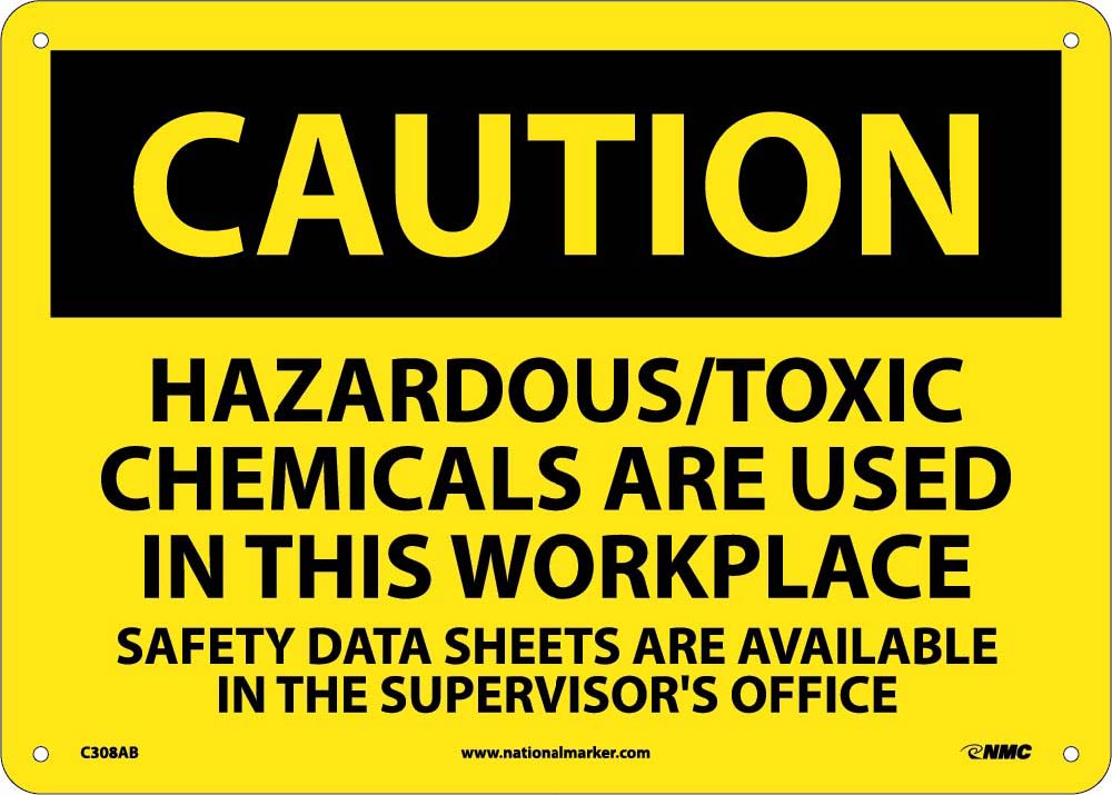 Caution Hazardous/Toxic Chemicals In Use Sign-eSafety Supplies, Inc