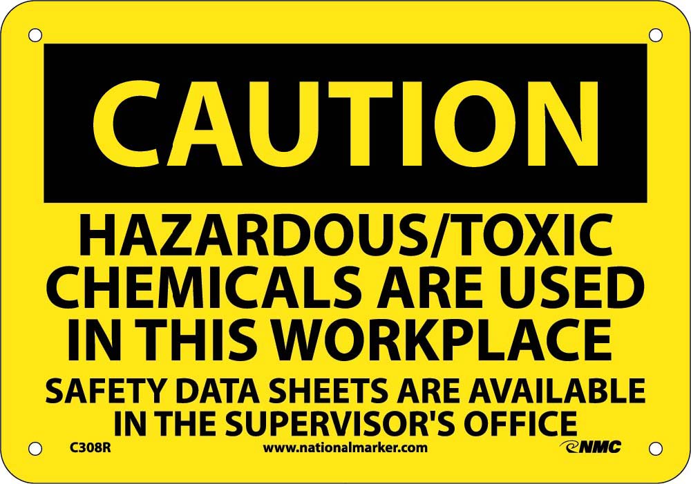 Caution Hazardous/Toxic Chemicals In Use Sign-eSafety Supplies, Inc