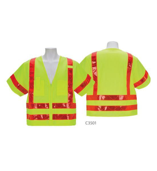 3A Safety Class III Cargo Vest With Red Lime-eSafety Supplies, Inc