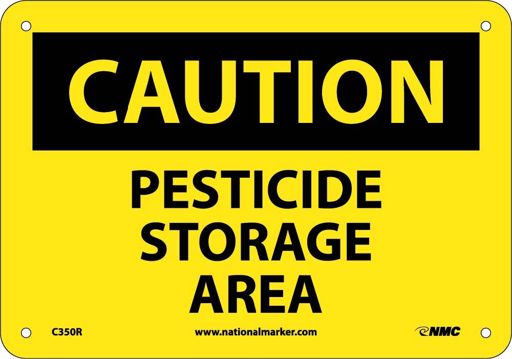 Caution Pesticide Storage Area Sign-eSafety Supplies, Inc