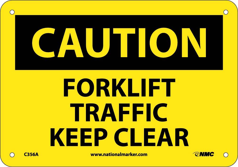 Caution Forklift Traffic Keep Clear Sign-eSafety Supplies, Inc