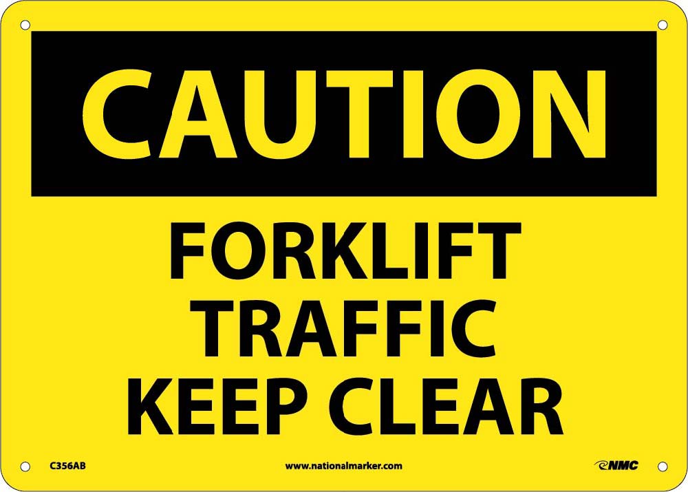 Caution Forklift Traffic Keep Clear Sign-eSafety Supplies, Inc