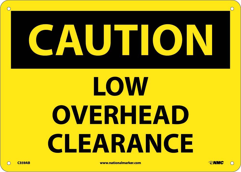 Caution Low Overhead Clearance Sign-eSafety Supplies, Inc