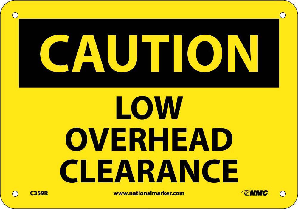 Caution Low Overhead Clearance Sign-eSafety Supplies, Inc