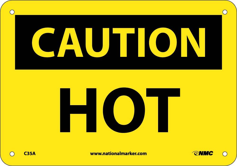 Caution Hot Sign-eSafety Supplies, Inc