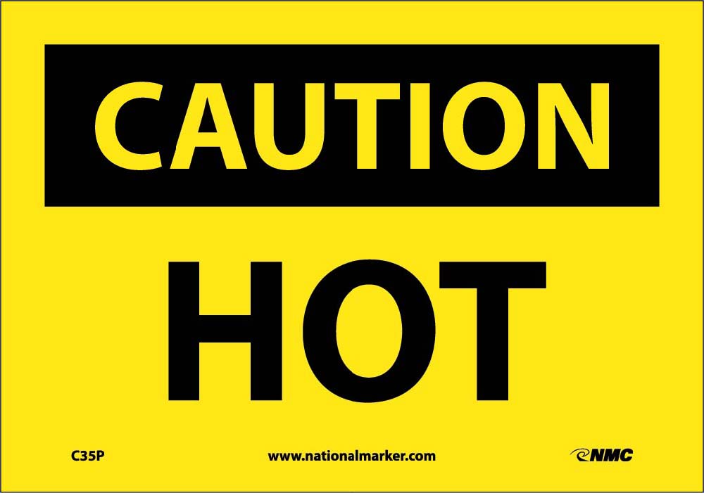 Caution Hot Sign-eSafety Supplies, Inc