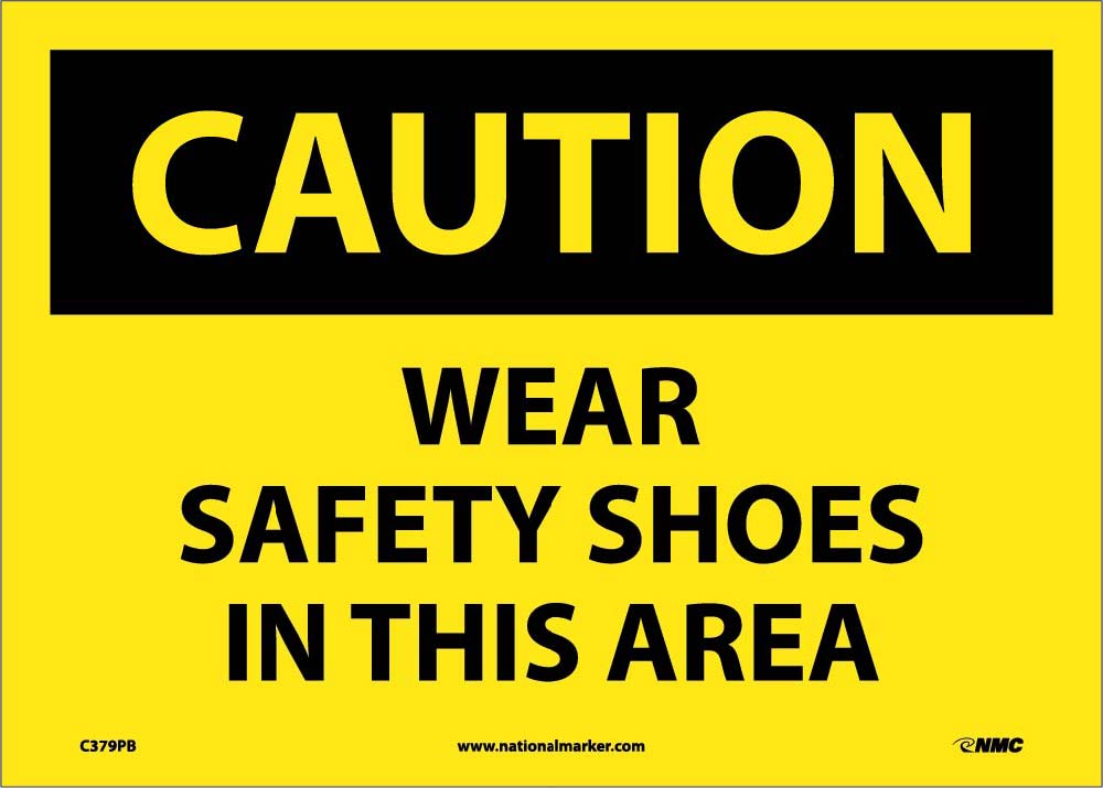 Caution Wear Safety Shoes In This Area Sign-eSafety Supplies, Inc