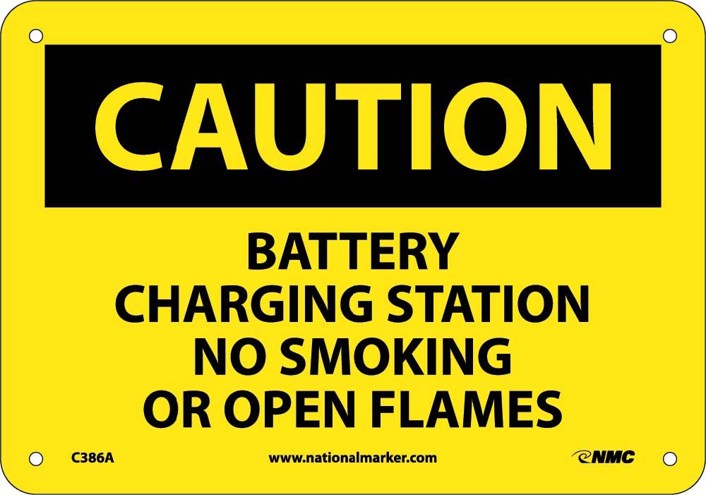 Caution Battery Charging Station Sign-eSafety Supplies, Inc