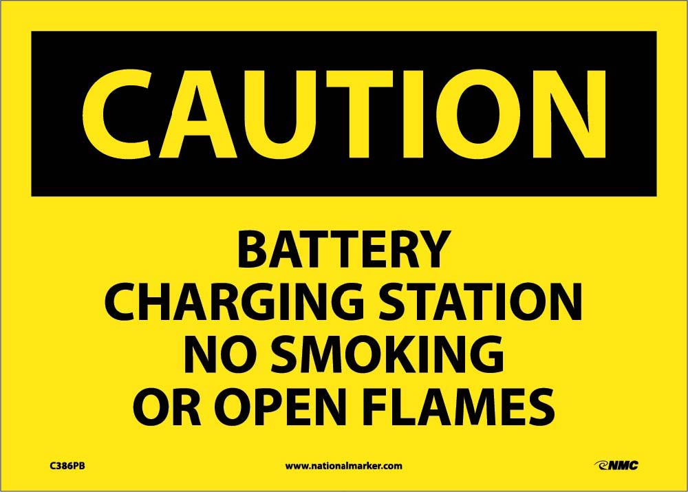 Caution Battery Charging Station Sign-eSafety Supplies, Inc