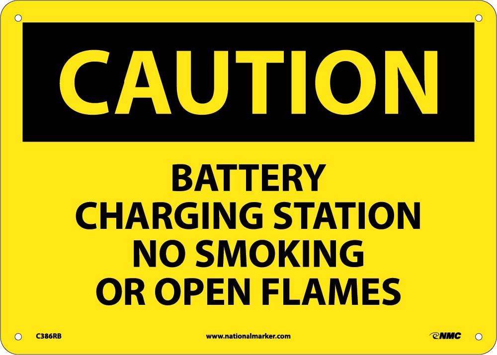 Caution Battery Charging Station Sign-eSafety Supplies, Inc