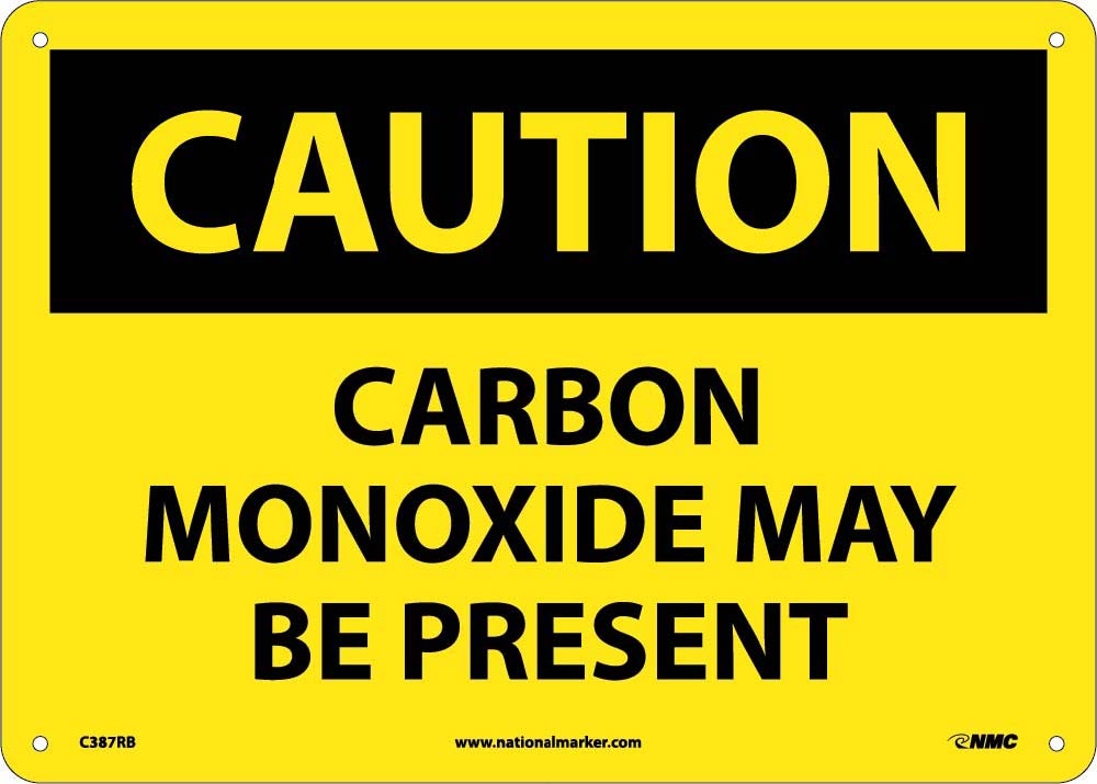 Caution Carbon Monoxide May Be Present Sign-eSafety Supplies, Inc