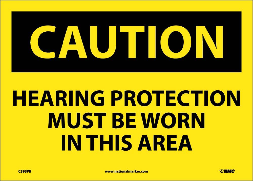 Caution Hearing Protection Must Be Worn Sign-eSafety Supplies, Inc