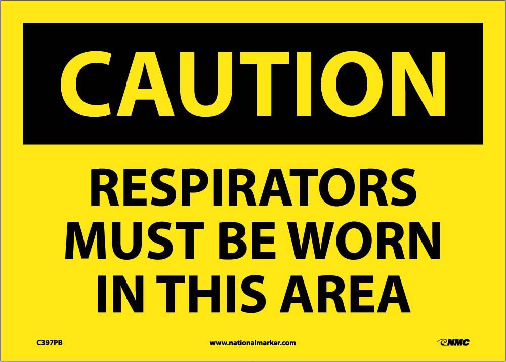 Caution Respirators Must Be Worn In This Area Sign-eSafety Supplies, Inc