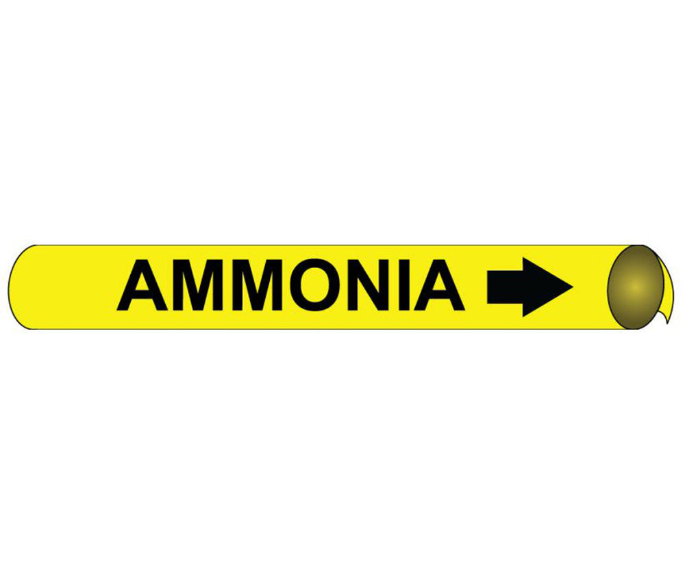 Ammonia Precoiled/Strap-On Pipe Marker-eSafety Supplies, Inc