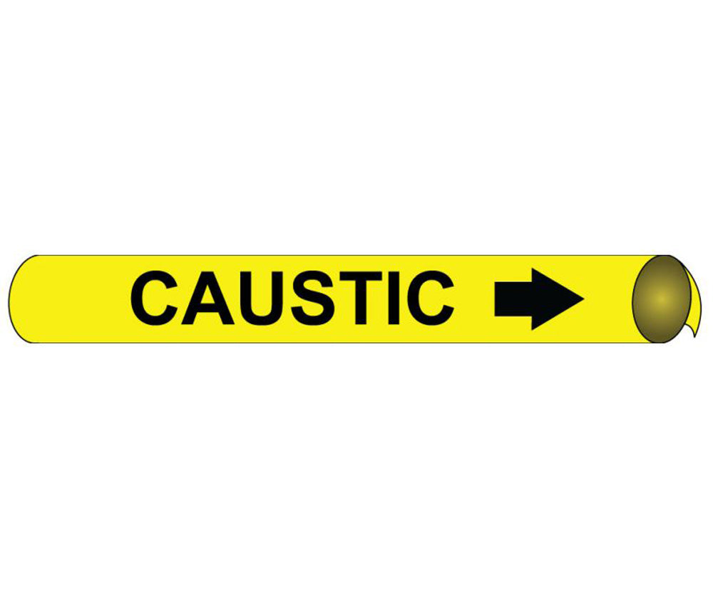 Caustic Precoiled/Strap-On Pipe Marker-eSafety Supplies, Inc