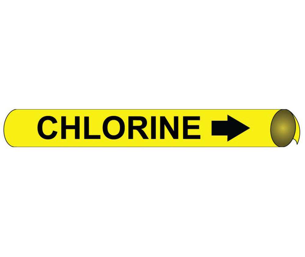 Chlorine Precoiled/Strap-On Pipe Marker-eSafety Supplies, Inc