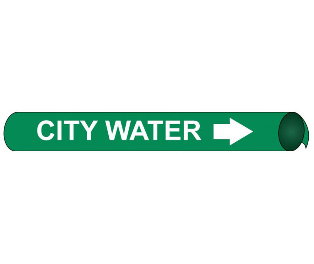 City Water Precoiled/Strap-On Pipe Marker-eSafety Supplies, Inc