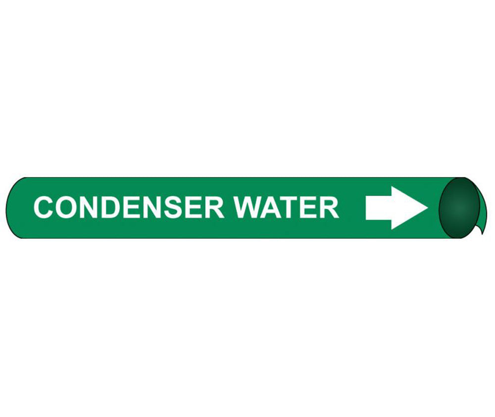 Condenser Water Precoiled/Strap-On Pipe Marker-eSafety Supplies, Inc