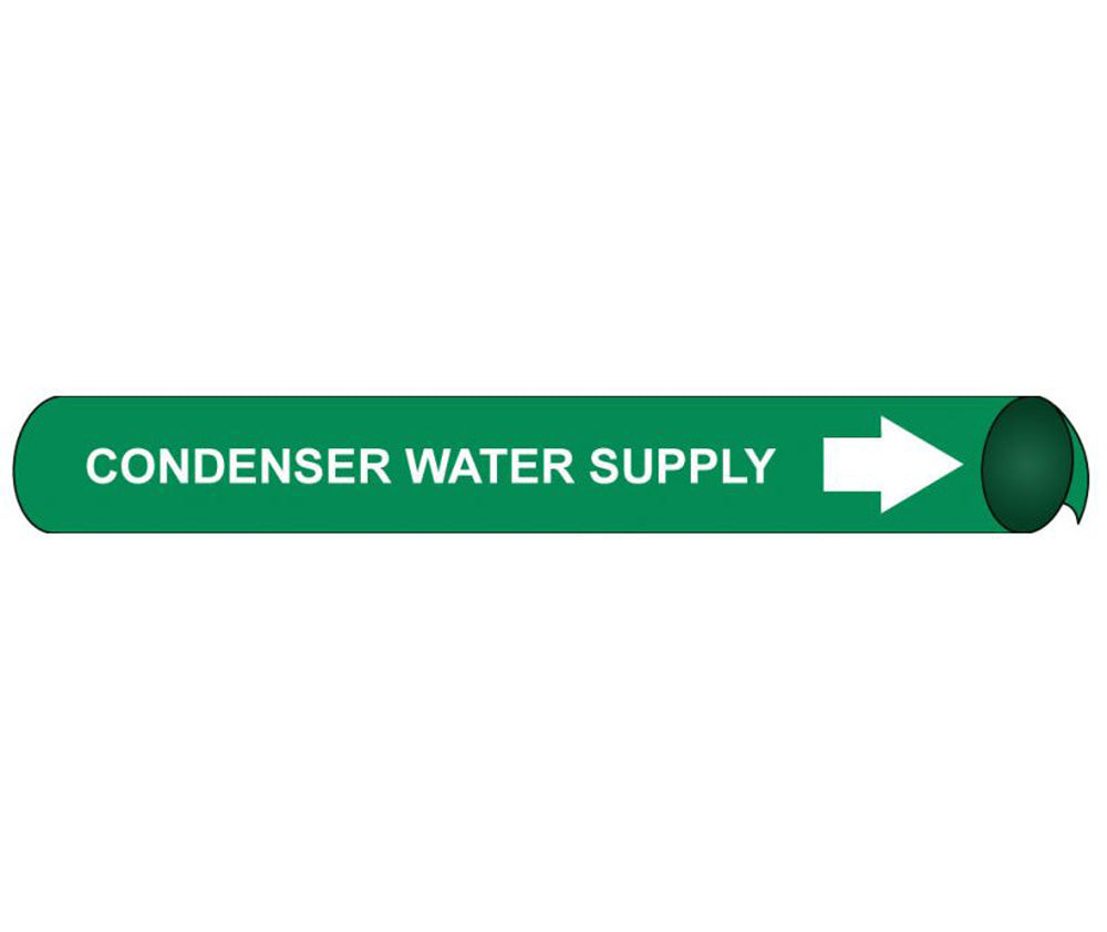 Condenser Water Supply Precoiled/Strap-On Pipe Marker-eSafety Supplies, Inc