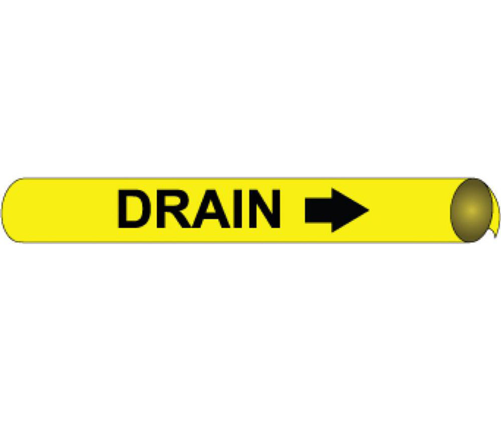 Drain Precoiled/Strap-On Pipe Marker-eSafety Supplies, Inc