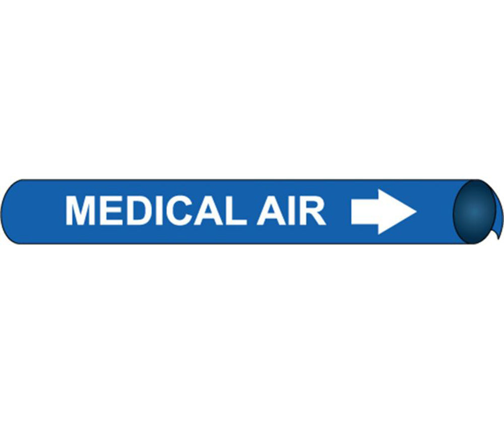 Medical Air Precoiled/Strap-On Pipe Marker-eSafety Supplies, Inc