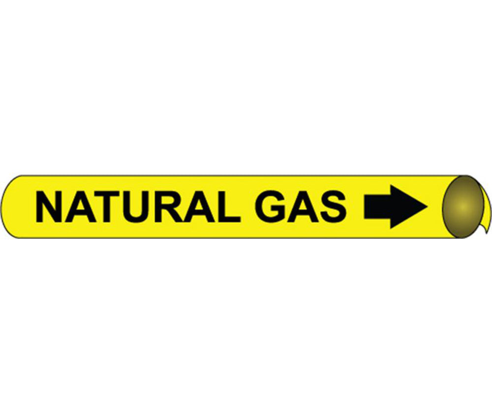Natural Gas Precoiled/Strap-On Pipe Marker-eSafety Supplies, Inc