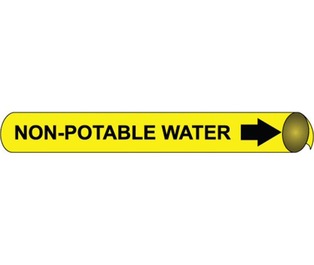 Non-Potable Water Precoiled/Strap-On Pipe Marker-eSafety Supplies, Inc