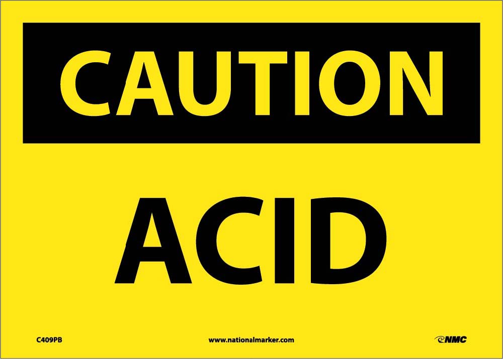 Caution Acid Sign-eSafety Supplies, Inc