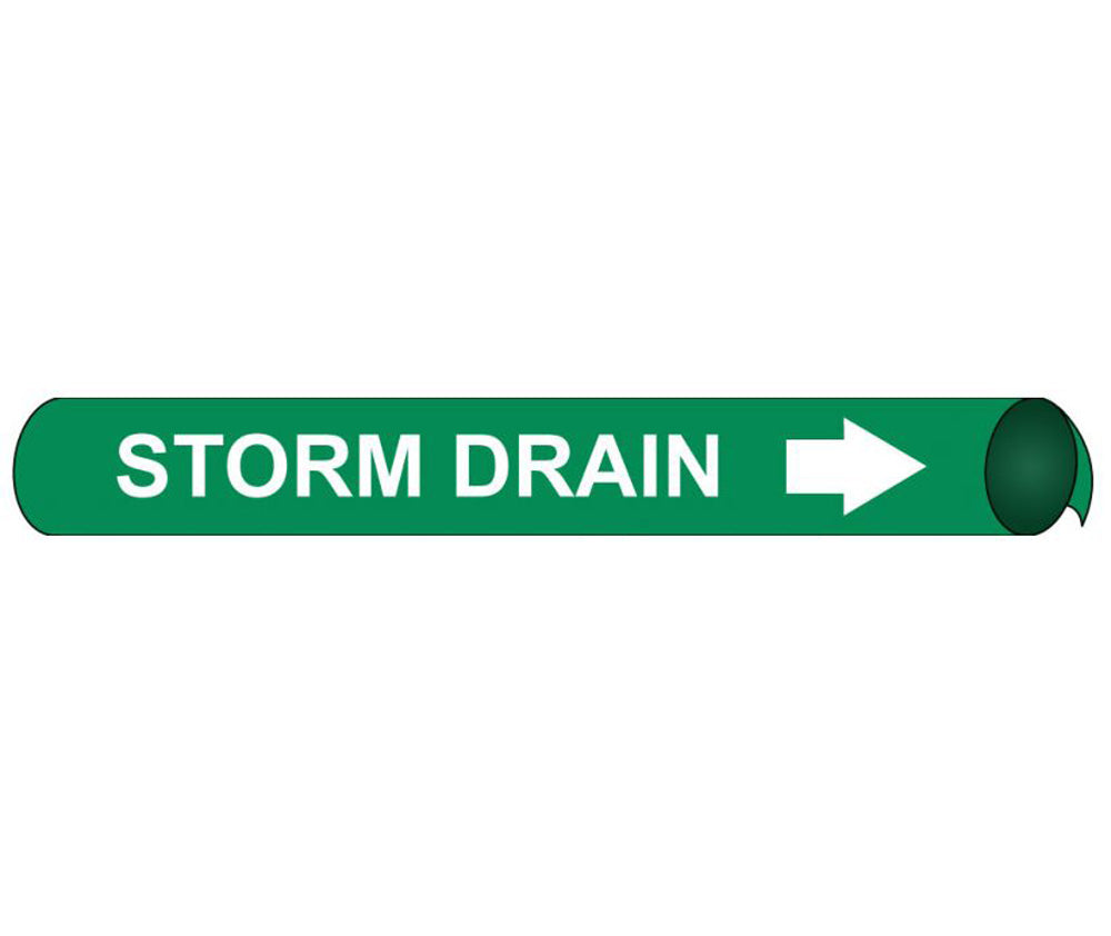 Storm Drain Precoiled/Strap-On Pipe Marker-eSafety Supplies, Inc