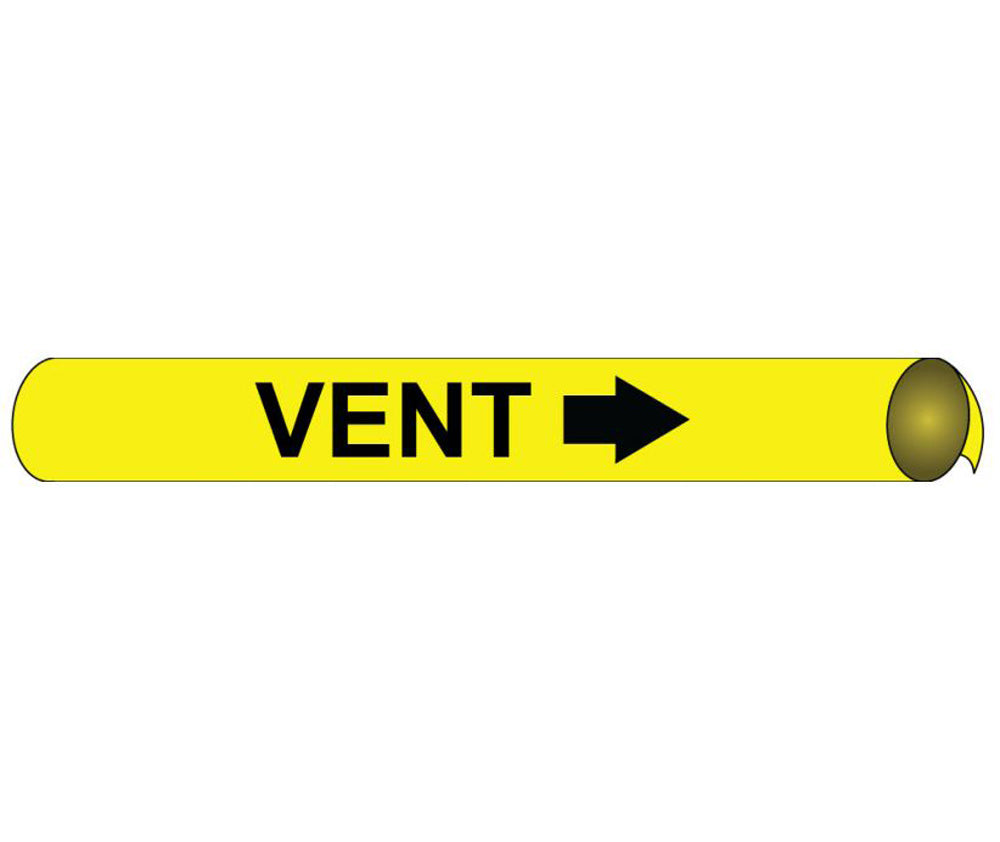 Vent Precoiled/Strap-On Pipe Marker-eSafety Supplies, Inc