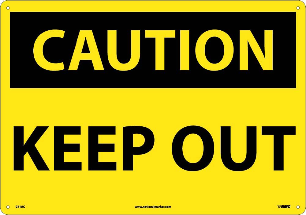 Large Format Caution Keep Out Sign-eSafety Supplies, Inc