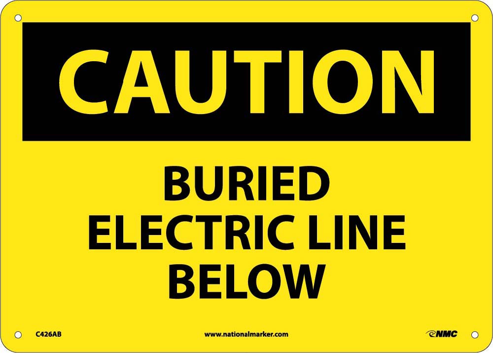 Caution Buried Electric Line Below-eSafety Supplies, Inc