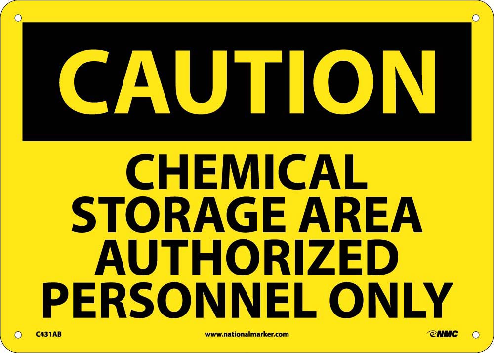 Caution Chemical Storage Area Sign-eSafety Supplies, Inc